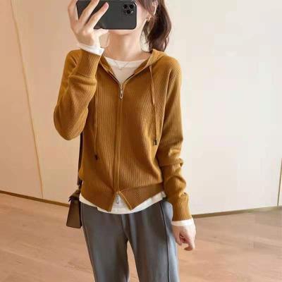 China Anti-wrinkle autumn women's cardigan hoodie series coat sweater for sale