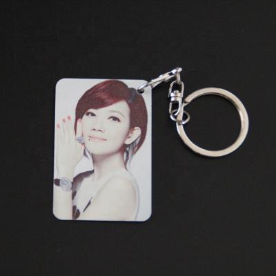 China Blank Aluminum Foil Keychain Sublimation Supply Factory Key Chain for sale