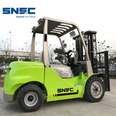 China Hotels 3Ton Gas Diesel Forklift Montacargas With Duplex Full Free Lift Mast And Side Clutch for sale