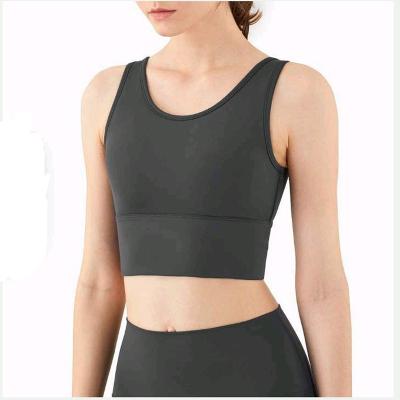 China Breathable 2022 New Vest Solid Color Sports Gathering Tight Sports Women's Yoga Bra for sale