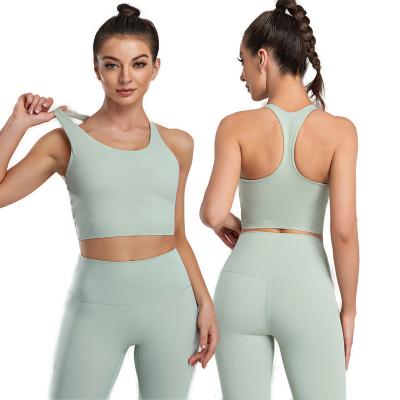 China 2022 breathable new spring and summer plus size sports bra pants ladies butt lift yoga clothes tops for sale