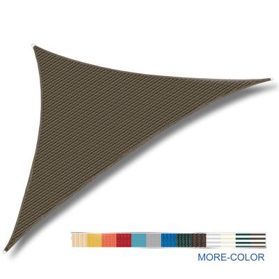 China Outdoor Patio 12'x12'x17 Brown Triangle HDPE Gardenline Shade Sail For Garden for sale