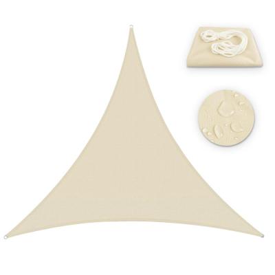 China Outdoor Patio 3m 4m Beige 5m Polyester Waterproof Sun Shade Sail For Outdoor for sale