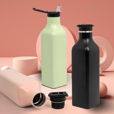 China 550ml Wine Bottle 18/8 Stainless Steel Vacuum Water Bottle Custom Wall Insulated Double Logo Thermo Flask for sale