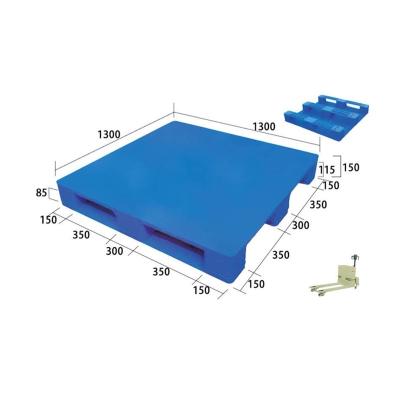 China 1300x1300x150mm Single Sided Pallet En Plastic Transport Heavy Duty Plastic Pallet for sale