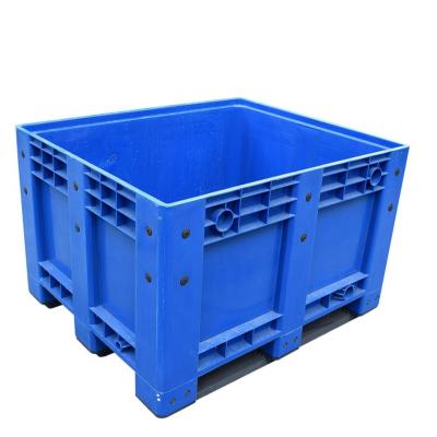 China Warehouse 1200x1000x760mm plastic non-vented pallet tubs box caja de pallet pallet with lid for sale