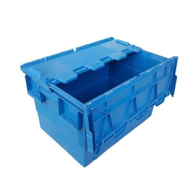 China Recycled Materials Stacking And Plastic Box Stackable Plastic Crate En Plastic Storage Crate With Lid for sale