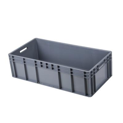 China Solid box 800*400*230mm box crate caja de plastico solid plastic stackable mobile turnover container for sale