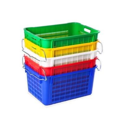 China Durable Mesh Plastico Storage Stackable Plastic Crate caja de almacenamiento de for sale