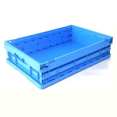 China Solid Folding Box 600x400x150mm Turnover Plastic Folding Plastic Food Crate for sale