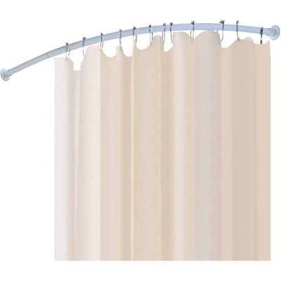 China BNCL Iron Never Rust 52-64 Stretch No Drill Curved Shower Curtain Rod Without Curtain (White) for sale