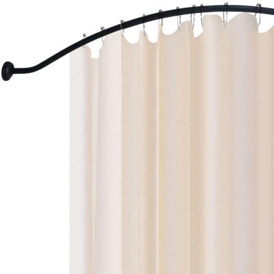 China BNCL Sustainable Never Rust Curved Tension Shower Rod 54-65 Inches For Bathroom And Kitchen Without Curtain (Black) for sale