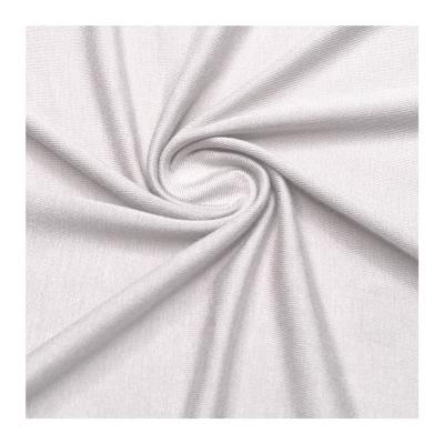 China Wholesale Stretch In Stock 95 Rayon 5 Spandex Stretch Soft Knit White Rayon Fabric For Garment Dresses Sock for sale