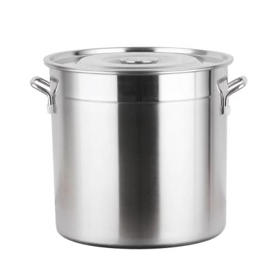 China Sustainable Size 50L Large Induction Stainless Steel Hot Pots Cooking Pot Soup Stock Pots for sale