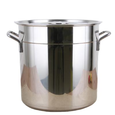 China Sustainable Stainless Steel 1.2mm Thickness Cooking Pot Stock Pots With Lid for sale