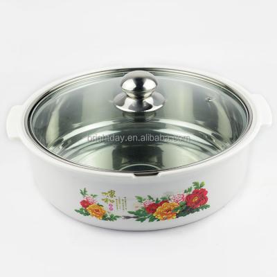 China Hot shabu-shabu pot hotpot stainless steel 30cm split inner pot viable with plastic shell for sale