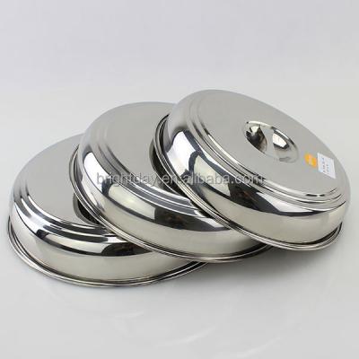 China New Arrival Disposable Stainless Steel Metal Lid Steak Dish Cover Teppanyaki Lid for sale