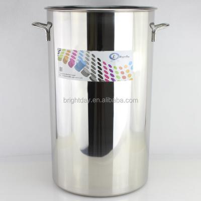 China Sustainable Stock Pot Plant High Stock Pot With Deep Lid Stainless Steel Barrel for sale