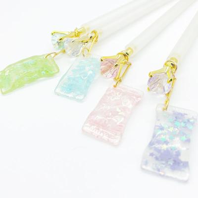 China Creative Mechanical Candy Diamond Bling Propelling Pencil Pendent Plastic 0.5mm Maxwri 0.7mm Lapiceros For School Kids for sale