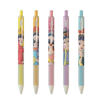 China Maxwri Natural Hot Sale Chinese Style Gel Ink Pen 0.5 Peking Opera Chinese Soft Grips Retractable Gel Pens For Promotion Office School for sale