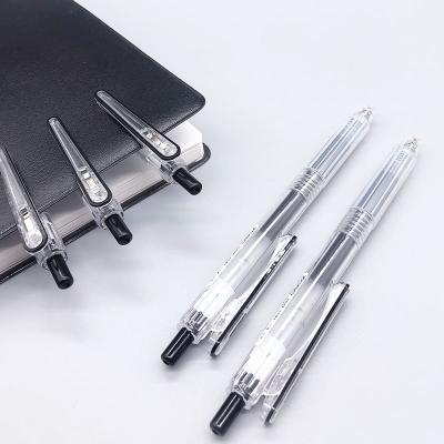 China Maxwri Good Quality Gel Ink Pen 0.5 Normal Plastic Soft Grip Large Capacity Clear Retractable Gel Pen For Promotion Office School for sale