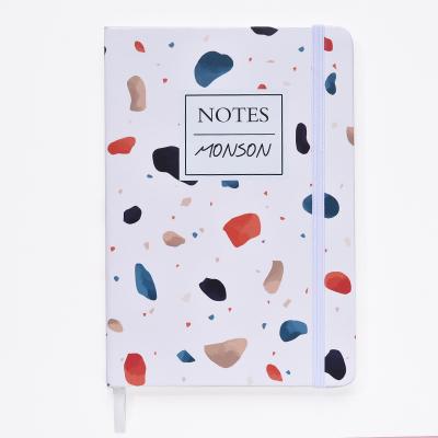 China 2021 style terrazzo style A5 design hardcover book notebook personalized hardcover journal new for school office stationery for sale