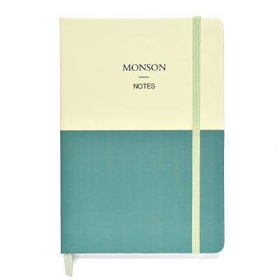 China Colorblock hardcover book design large quality notebooks and enroll personalized A5 notebook with elastic band for school office for sale