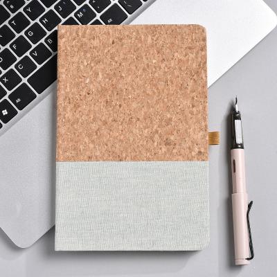 China Eco-Friendly A5 Hardcover Vegan Gift Notebook Diary Ordered Cork Cover Notebook Journal With Pen Loop For Office School Stationery for sale