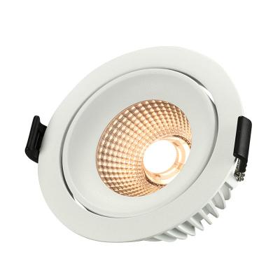 China EU RoHS 2022 CE Approved 2700K 3000K RGBW Dim To Heat Cutout Aluminum Body 83 Round Down Light COB Chip Recessed Led Downlight for sale