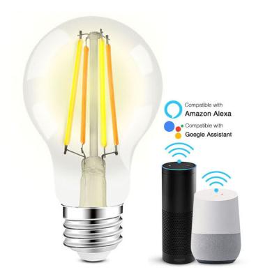 China Cheap price 7w Wifi E27 Tuya Amazon Alexa Google Home IFTT filament bulbs smart life smart home led bulbs for sale