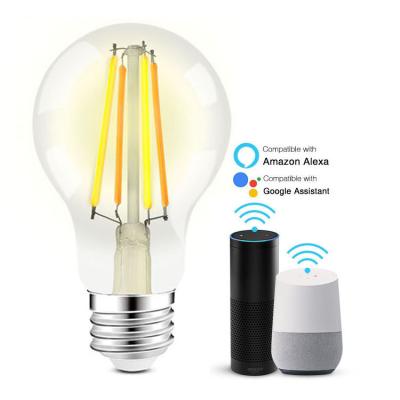 China Amazon Alexa Google Home IFTT in current high quality miniature tungsten filament lamp CE ROHS g95 E27 A60 Electric Edison led smart bulb filament bulb for sale