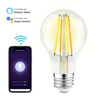 China Amazon Alexa Google Home IFTT E27 7W Smart Remote Wifi Control Dimmable TDC Indoor Dimmable Led Light Bulb for sale