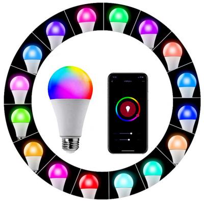 China Indoor Remote Control Amazon Alexa Google Home IFTT E27 6w 9w 11w 15w Smart Dimmable RGB color changing led bulb RGB B22 led bulb for sale