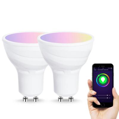 China Amazon Alexa Google Home IFTT AC 110-240V RGB GU10 Smart Spot Light Compatible 2022 Bulb Amazon Alexa Google Home IFTT Amazon Alexa Google Home for sale