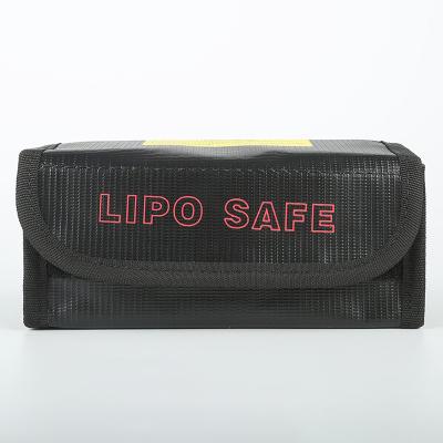 China Portable Flame Retardant Explosion-Proof Fireproof Battery Safety Lipo Battery Safe Bag Bag For RC Lipo Battery 165x75x65mm Black for sale