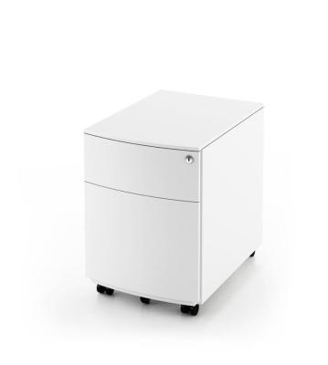 China Pedestal Foldable Mobile File Cabinet With Two Drawer for sale