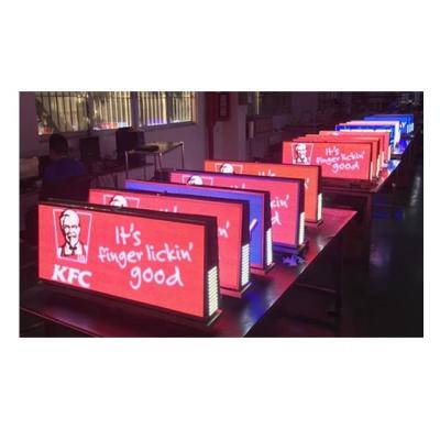 China Outdoor customized taxi top led digital display 4g / wifi full color led display for sale