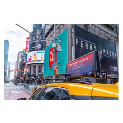 China Outdoor Top Waterproof Taxi LED Display Digital Signage Display Wireless Control Roof Advertising LED Screen for sale