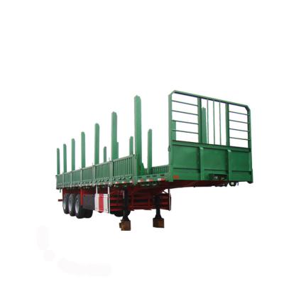 China Truck Trailer Equipment Log Carrier Heavy Duty Wooden Log Carrier Top Loading Tractor Trailer For Sale for sale