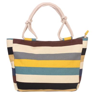 China Reusable Custom Outdoor Fashion Beach Bag Handbag Tote Bag Large Canvas Tote Bag for sale