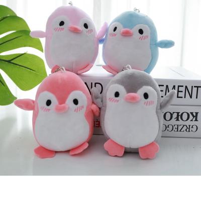 China Free Sample Plush Toy 12cm Cute Penguin Stuffed Animals Doll Toys Promotional Cheap Plush Penguin Small Size Custom Logo Key Chain for sale