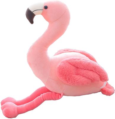 China Soft Stuffed Plush Flamingo Tile With Logo Pink Flamingo Girls Kids Birthday Gifts Plush Toys Custom Flamingo for sale