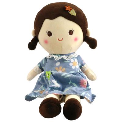 China Free Sample Custom Cute Soft Plush Doll For Babies Plush Rag Doll With Print Dress Clothes Plush Hug Friend Baby - Doll for sale