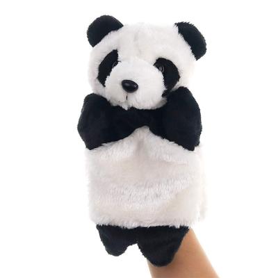 China Custom Stuffed Animal Panda Plush Hand Puppet Factory Kids Stuffed Animal Panda Hand Puppet Shaped Hand Puppets for sale