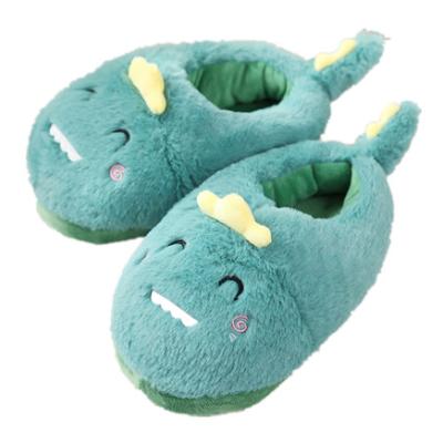 China Free Sample Dinosaur Feet Plush Slippers Kids Indoor Floor Shoes Wholesale HOT Indoor Shoes Cute Plush Dinosaur Slippers for sale