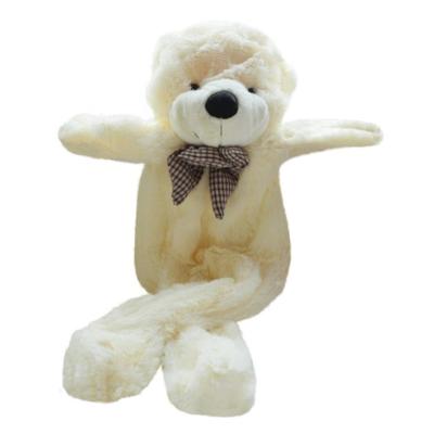 China Custom Size Plush Unstuffed Plush Animal Teddy Bear Skins Cheap Plush White Brown Bear Without Filling Plush Teddy Bear Skin for sale