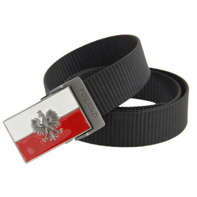 China Casual Men's Outdoor Sports Alloy Pure Color Outdoors Nylon Belt Canvas Belt for sale