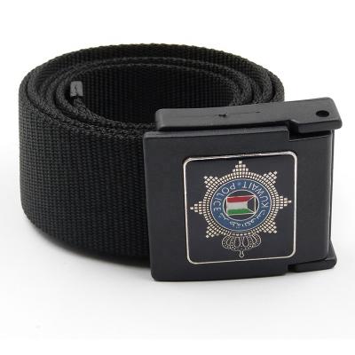 China Black Outdoor Durable Belt Nylon Outdoor Tactical Belt Nylon Military Belt for sale