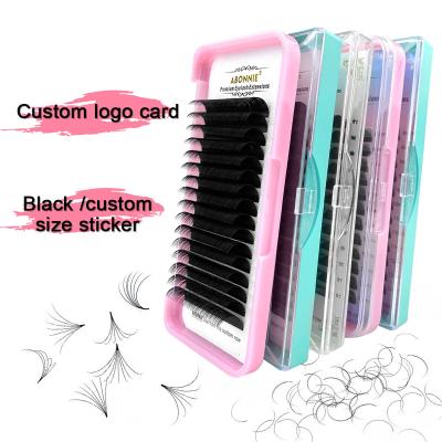 China Black Korea PBT Full Volume Lashes Cashmere Matte Eyelash Extensions 0.07cc Curl Mix Wick Tray Eyelash Extensions for sale