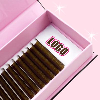 China Natural Soft Abonnie 0.07 0.10 Different C D Lashes Mink Extensions Eyelash Extensions Individual Sellers Brown Brown Color Lashes Extensions for sale